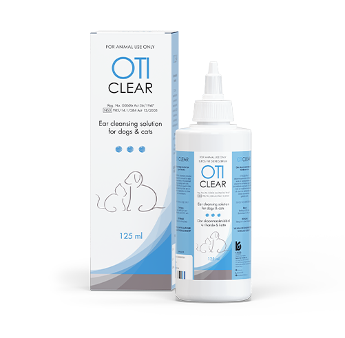 Ear Cleansing Solution for cats and dogs. OtiClear.