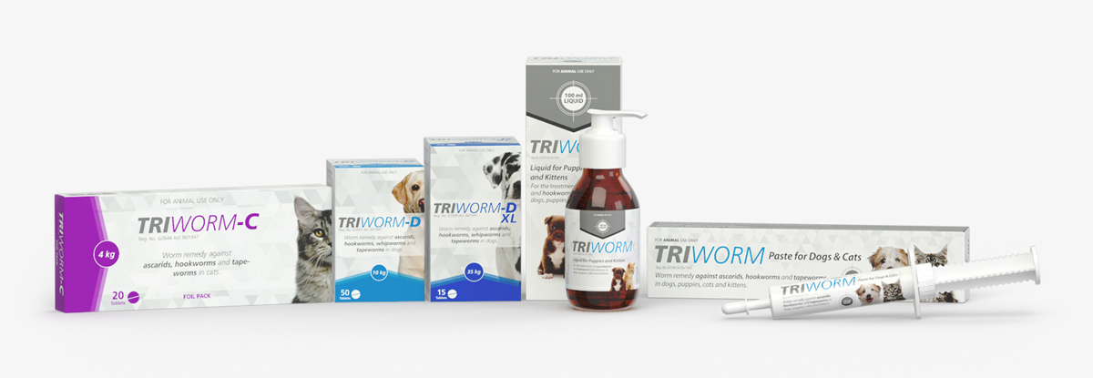 Dewormers For dogs and Cats. Triworm. Effective and affordable deworming.