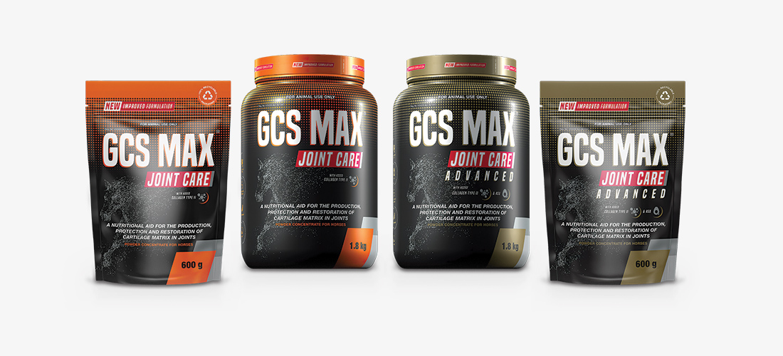 GCS MAX Joint Care. Nutritional aid for the production, protection and restoration of cartilage matrix in joints in horse.